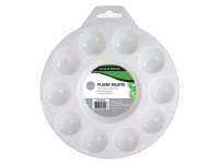 Daler Rowney Plastová paleta guľatá pre 10 farieb, plast, biela