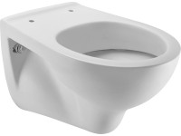 Závesné WC, vodorovný odpad, biela keramika, 49,5 x 35 x 34 cm