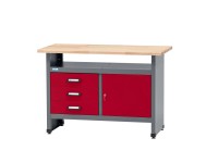 Küpper Odkladací stolík 12081, 1 dvierka/3 zásuvky (12 cm)/1 polica 84x120x60 cm