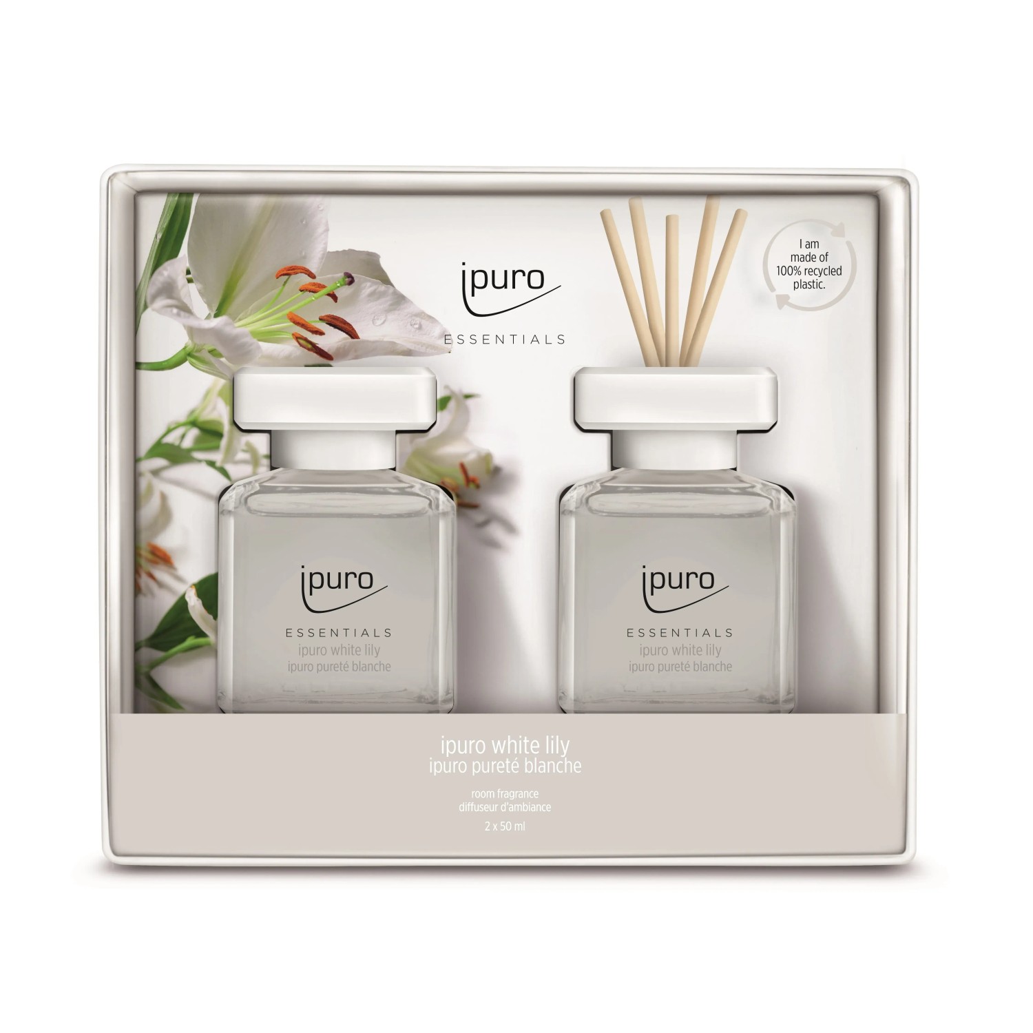 E-shop Ipuro Aroma difuzér Essentials White Lily 2 x 50 ml