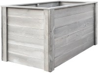 Andrewex Vyvýšený záhon drevený, sivý, 74 x 150 x 76 cm