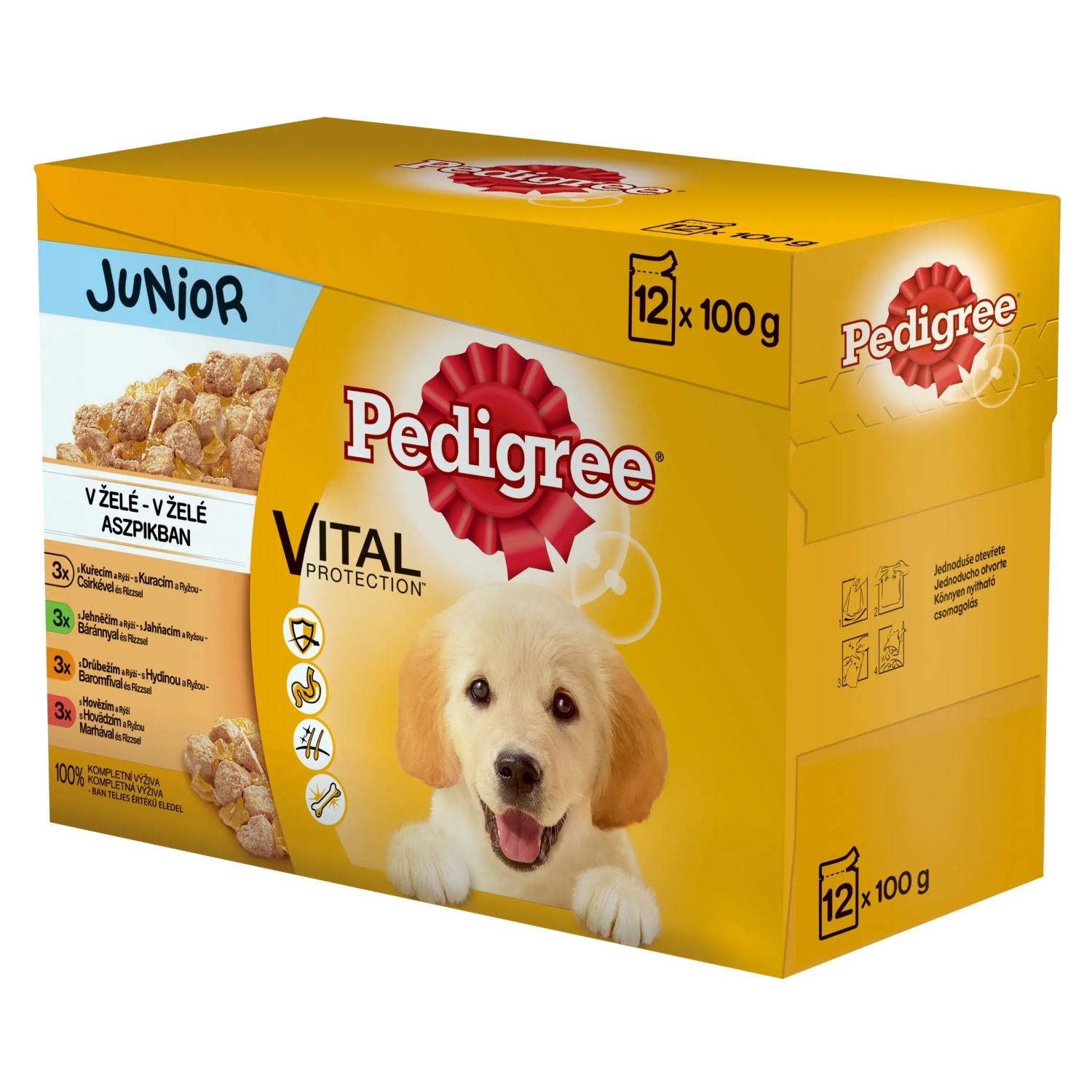 E-shop Pedigree Kapsičky pre psov JUNIOR v želé 12 x 100 g
