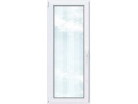 Dvere balkónové plastové 6-komorové, 3-sklo, biele, 2100 x 1000 mm, Ľ