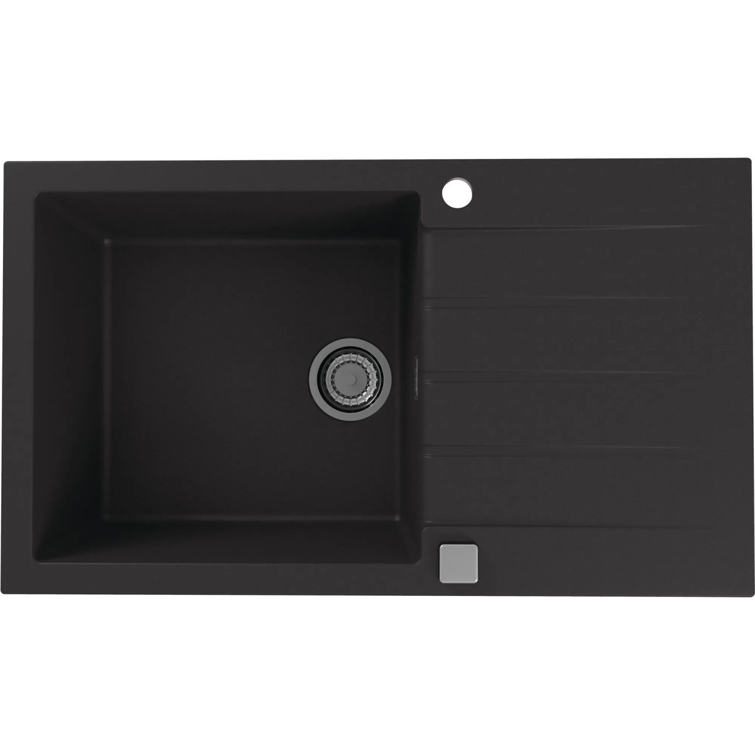 E-shop Alveus Granitový drez Cadit 40, čierna, 86 x 50 cm