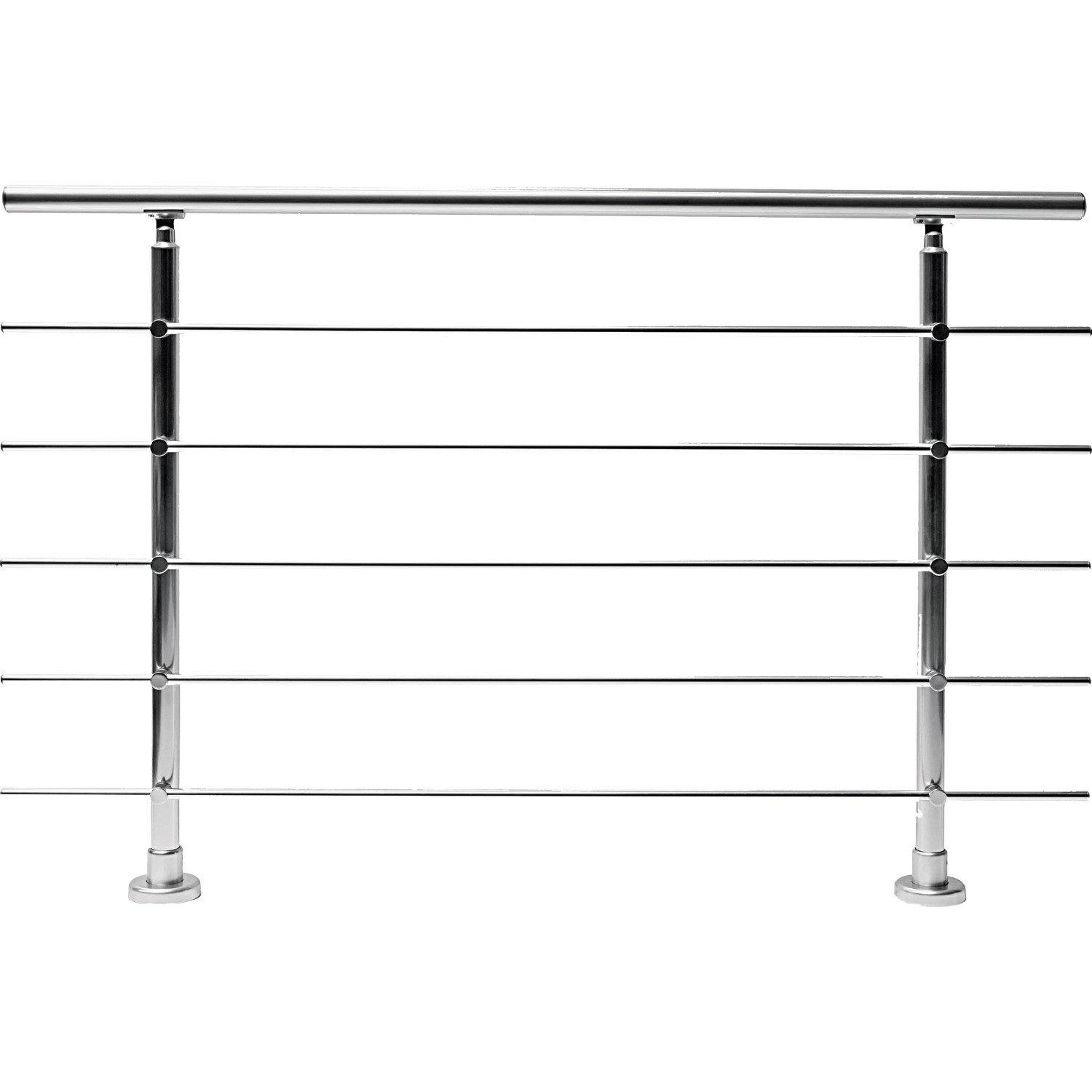 E-shop Dieda Súprava zábradlia eloxovaný hliník vodorovné kruhové tyče 100 cm x 150 cm