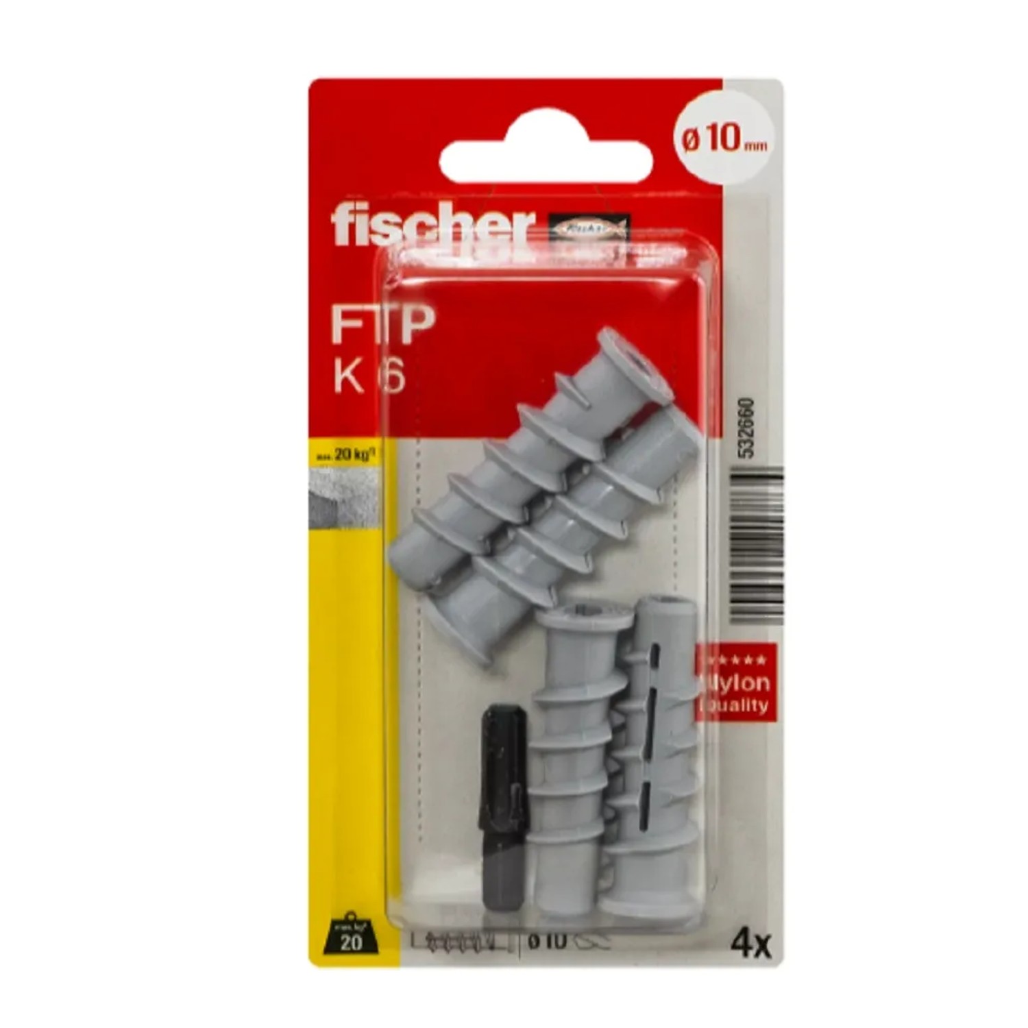 E-shop Fischer Hmoždinka do pórobetónu FTP K 6 K NV, 4 ks