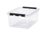 SmartStore Skladovací box Classic s vekom, transparentný, 30 x 40 x 18 cm, 14 l