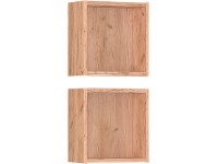 Astor Nástenné kúpeľňové poličky Sven, svetlý dub, 30 x 30 x 14,5 cm, 2 ks