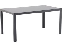 Záhradný stôl Iparia so sklenenou doskou, sivá/antracitová, 150 x 90 x 74 cm