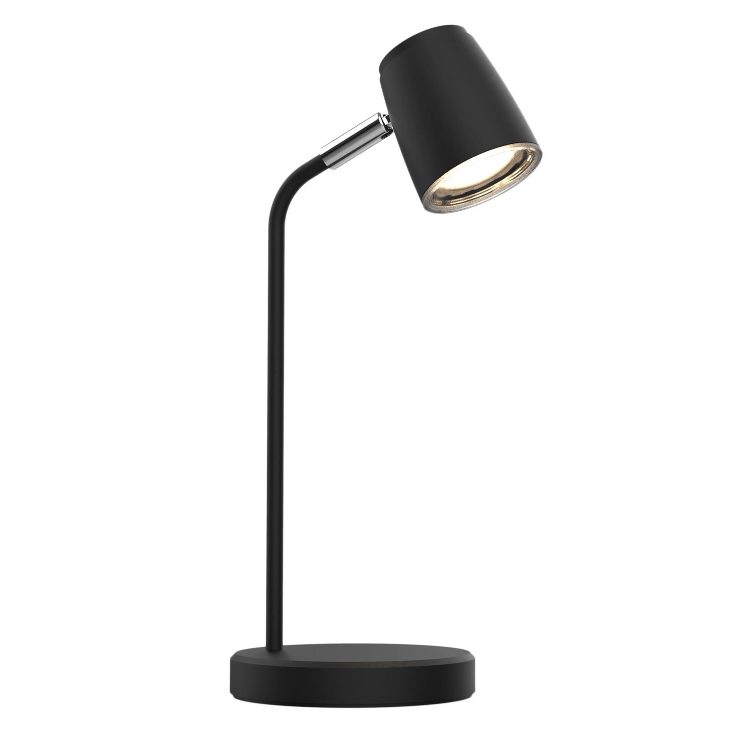 E-shop Top Light LED stolná lampička s klipom MIA, čierna