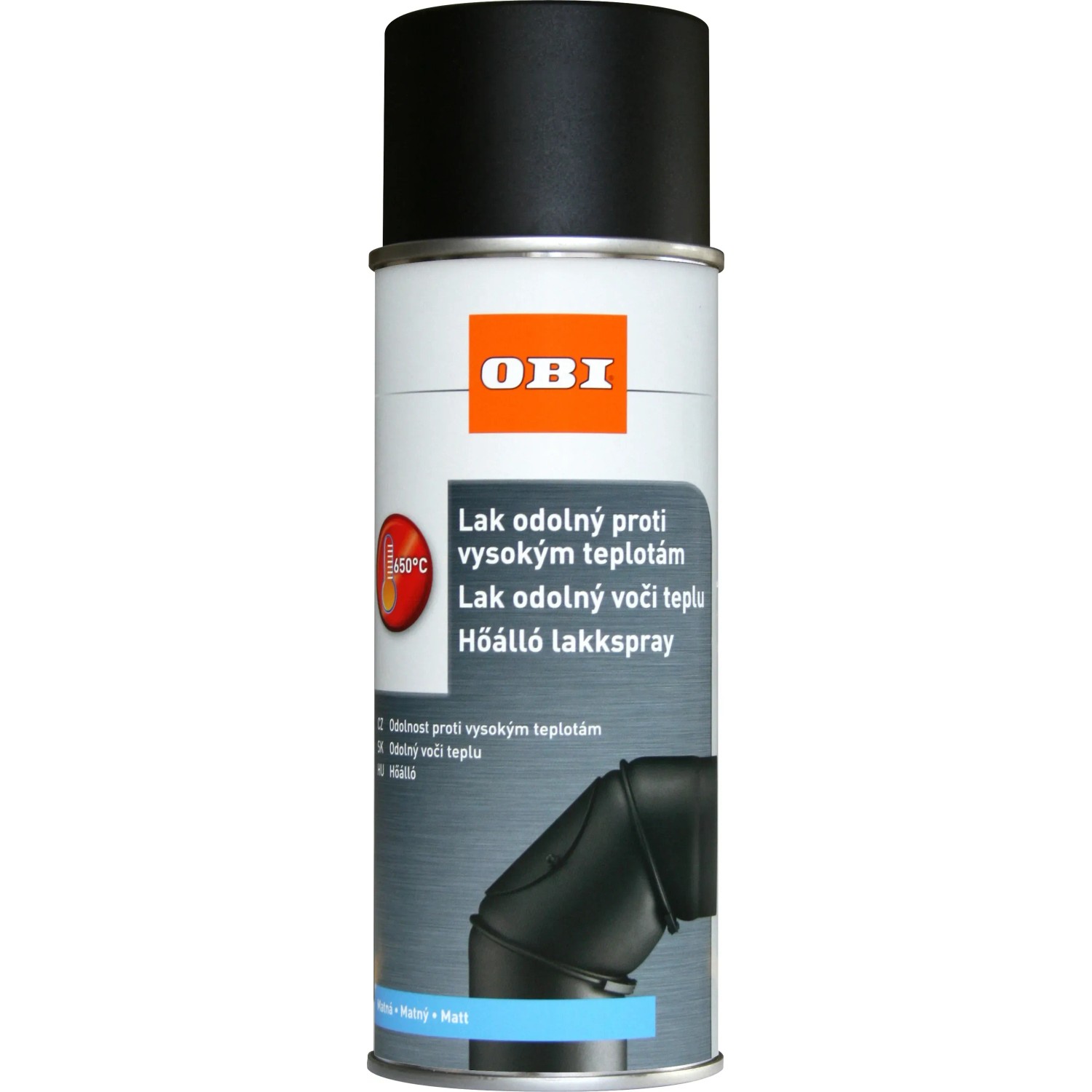 E-shop OBI Lak do 650 °C žiaruvzdorný čierny matný 400 ml