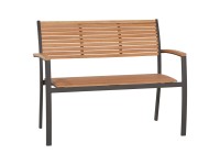 OBI Záhradná lavička Bonlee hliník/eukalyptové drevo 84 x 60,3 x 114 cm