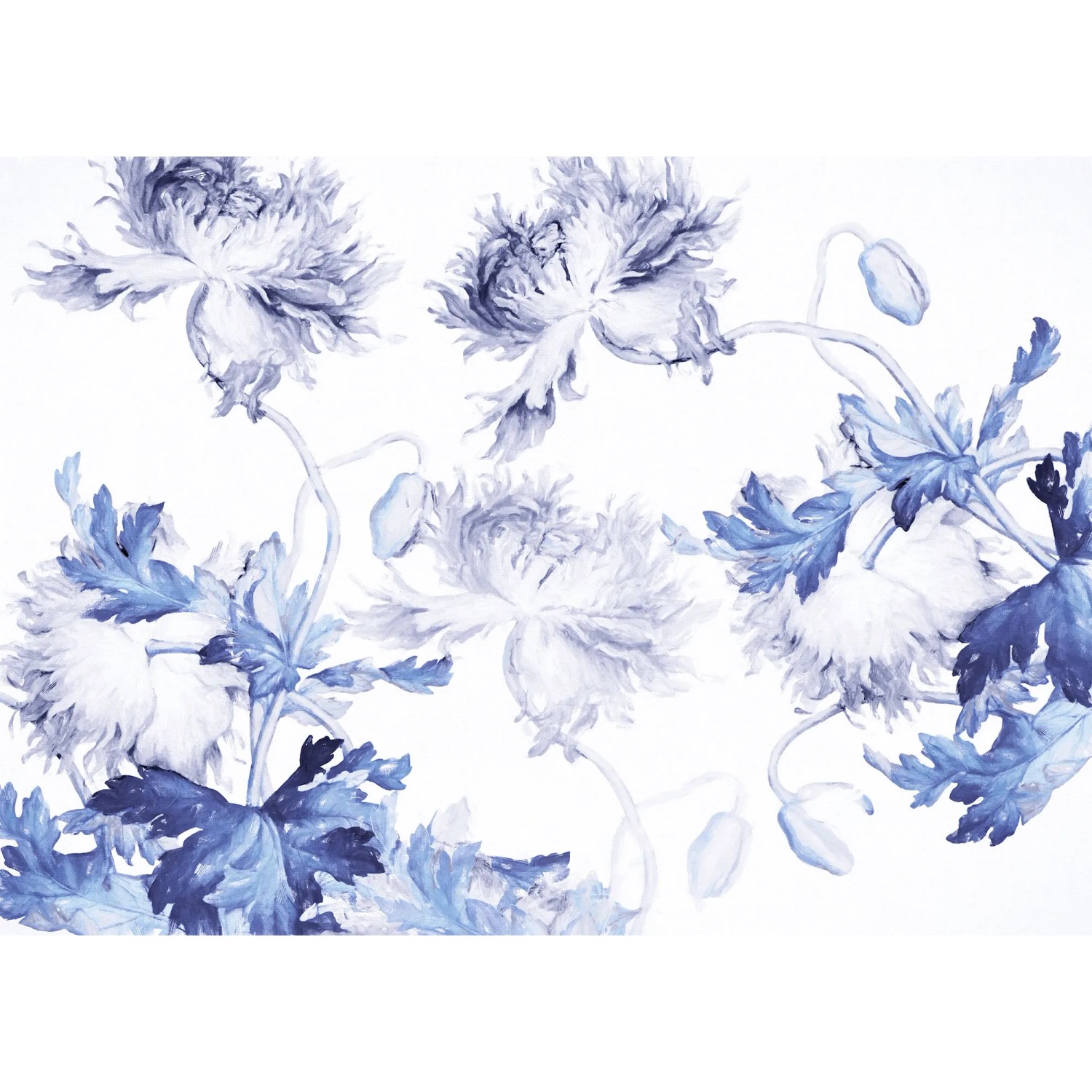 E-shop Komar Vliesová fototapeta Blue Silhouettes 350 x 250 cm