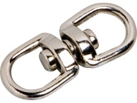 LUX-TOOLS Lanový obrtlík poniklovaná nerezová oceľ s okom pr. 10 mm, 52 x 23 cm