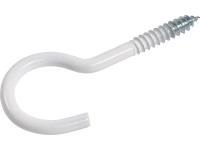 Hák na šnúru na bielizeň priemer 4,4 mm x 50 mm biely, 4 ks