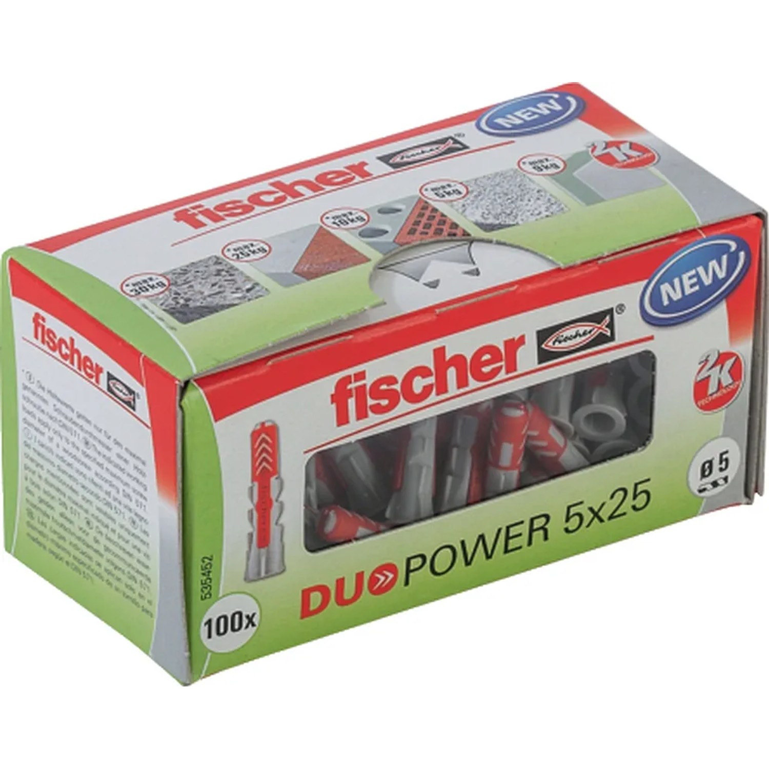 E-shop Fischer Hmoždinka DuoPower 5 x 25 LD, 100 ks