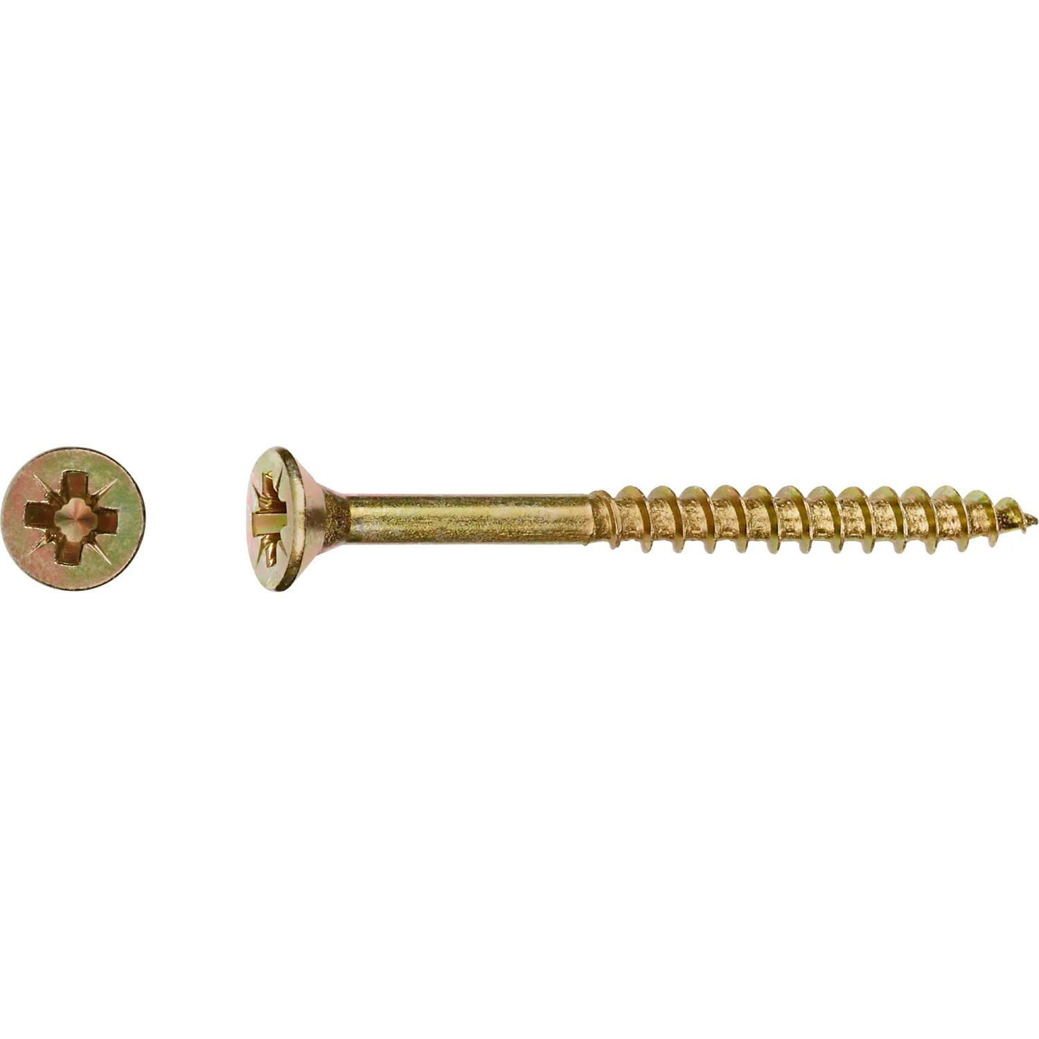 E-shop Uni skrutky so zápustnou hlavou PZ2 čiastočný závit žlto pozink. 4,5x35mm, 500ks