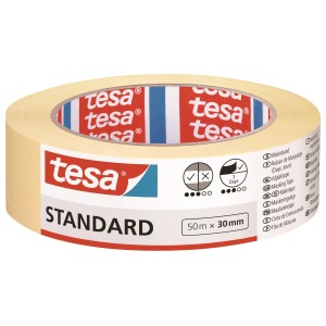 Tesa Maler-Krepp Economy, rolka 50 m x 30 mm, maskovacia páska pre interiér.