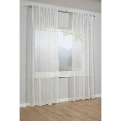 Bennetti Záves so skrytými pútkami Dolly-Voile výšivka prírodná 245 x 140 cm