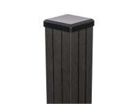 Groja Plotový stĺpik WPC vr. krytky, na pripevnenie, antracit 7 x 7 x 300 cm