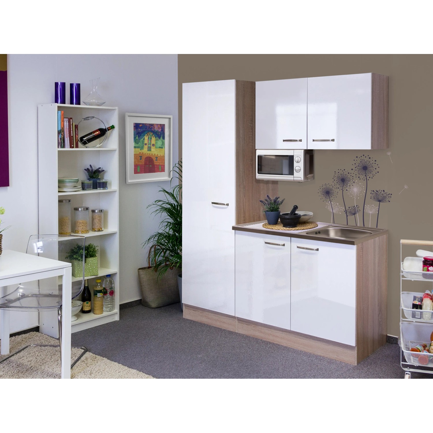 E-shop Flex-Well Kuchyňa Valero 150 cm/typ 2 - mikrovlnka