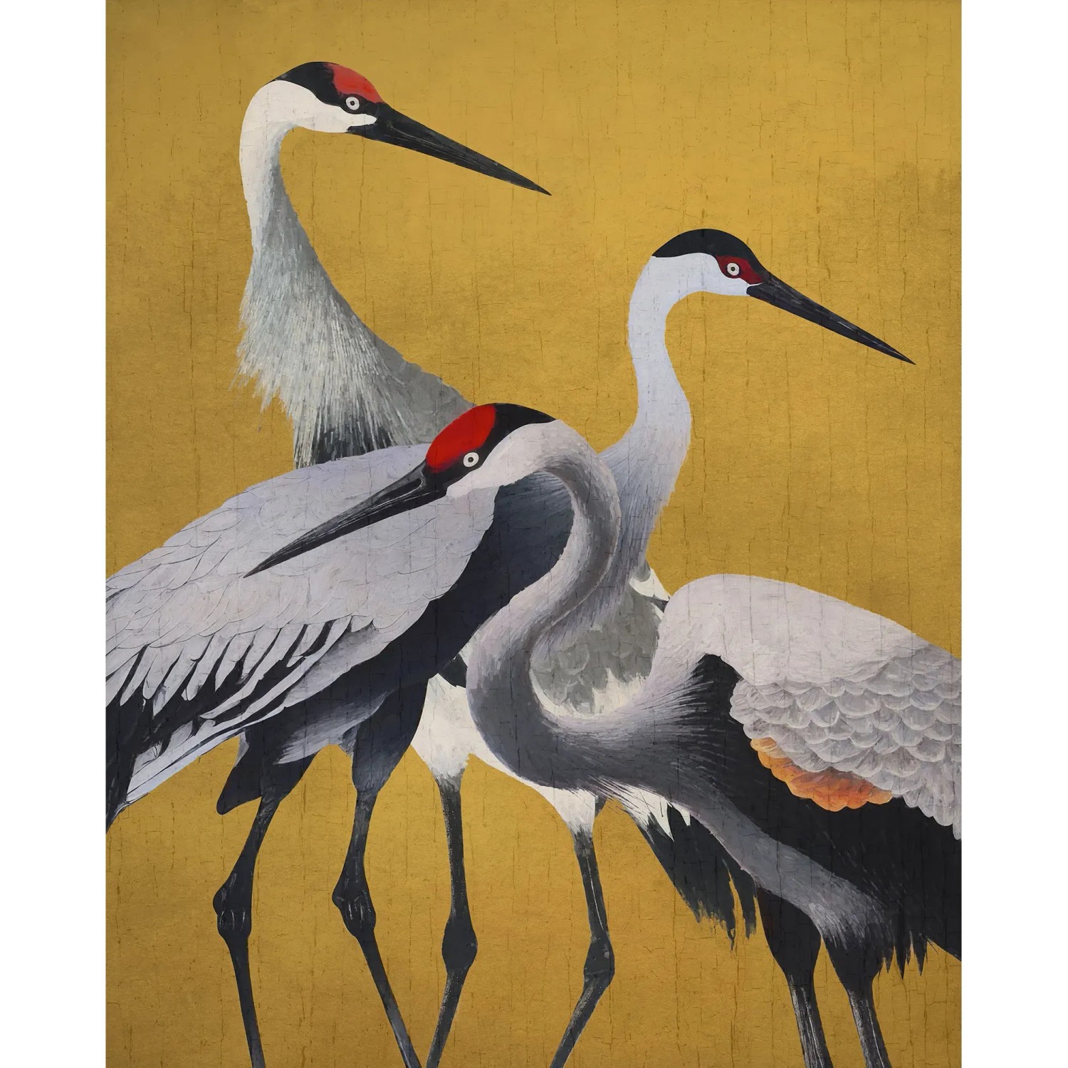 E-shop Komar Vliesová fototapeta Yellow Cranes 200 x 250 cm
