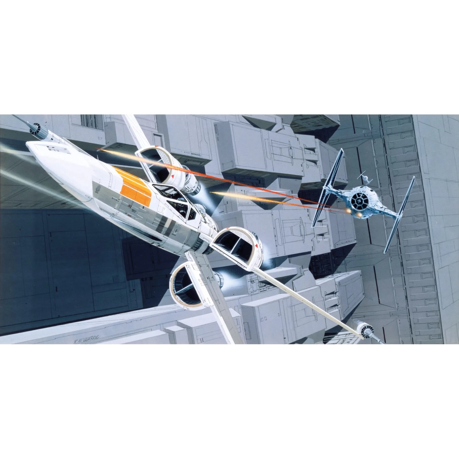 E-shop Komar Vlies.fototapeta Star Wars Classic RMQ X-Wing vs TIE-Fighter 500 x 250 cm