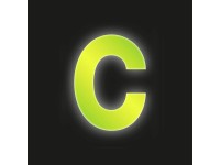 Conacord Reflexné domové písmeno C, žlté, 8 cm