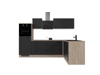 Flex-Well Kuchyňa CAPRI 280x170cm/typ 2-chladnič/rúra/var.doska/digestor/umývač.