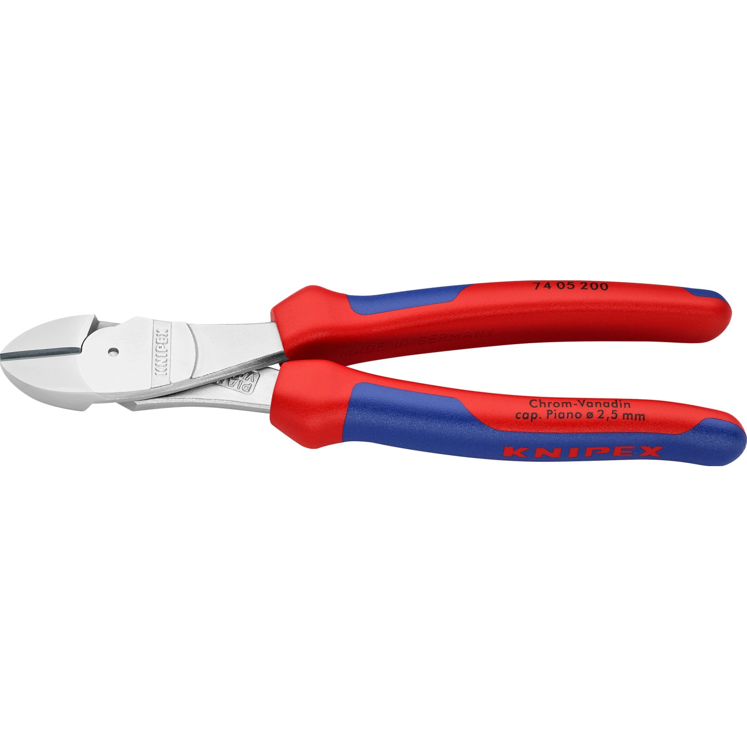 E-shop Knipex Silové bočné štiepacie kliešte, chrómované, viaczložkové návleky, 200 mm