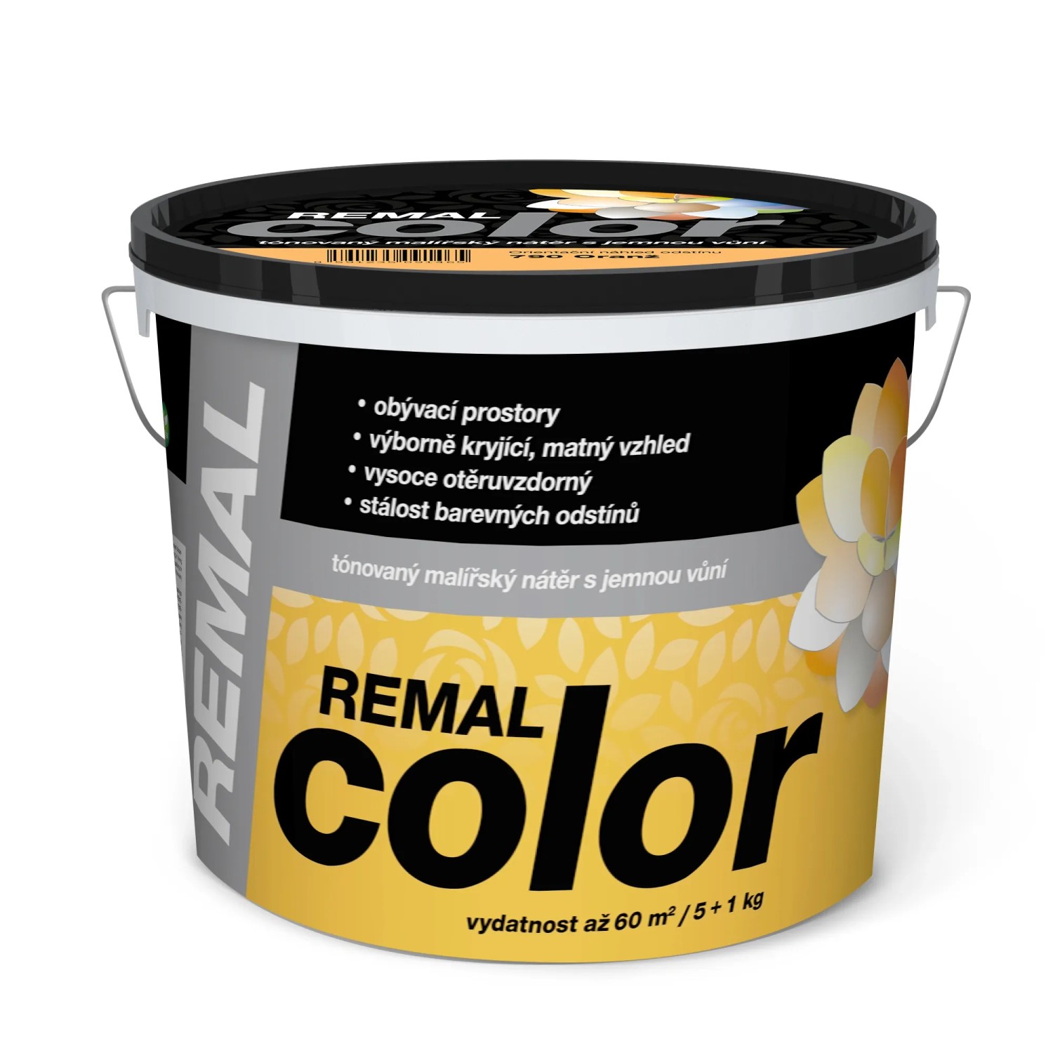 E-shop REMAL Color Tónovaný maliarsky náter s jemnou vôňou, 790 Oranž, 5 + 1 kg