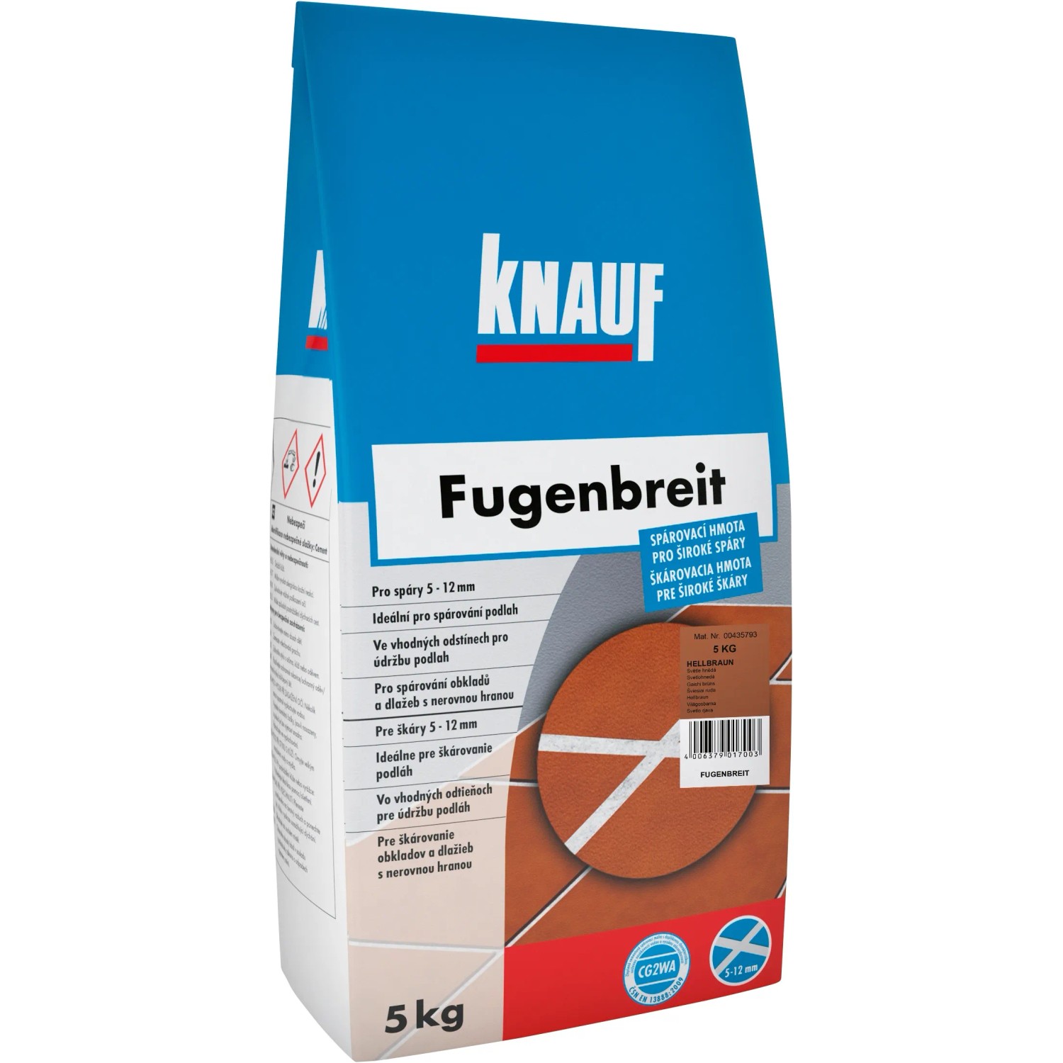 E-shop Knauf škárovacia hmota Fugenbreit, Hellbraun, 5 kg