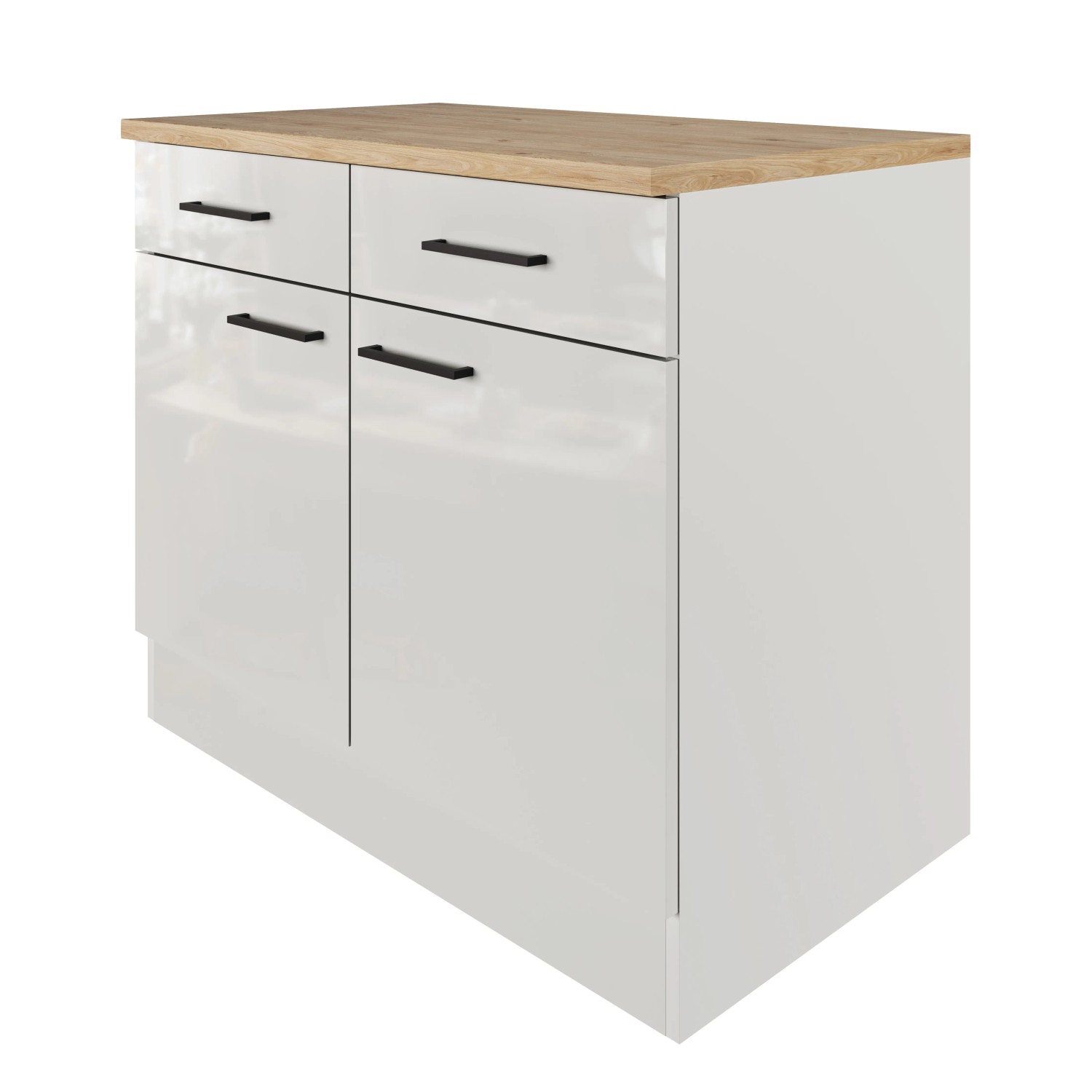 E-shop Flex-Well Kuchynská skrinka Lund spodné zásuvky + dvierka 100 x 85 x 57,1 cm
