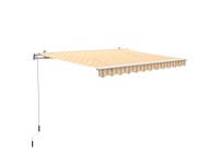 OBI Markíza s kĺbovými ramenami Aventura žlto-biela 300 x 200 cm