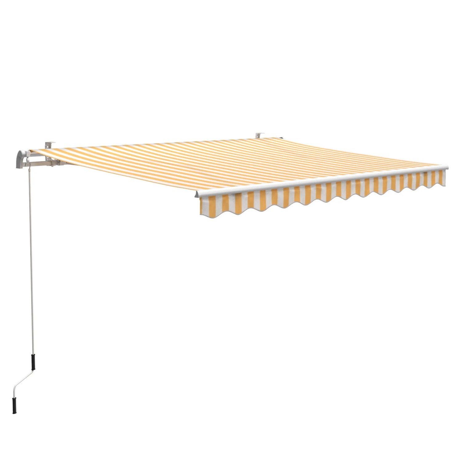 E-shop OBI Markíza s kĺbovými ramenami Aventura žlto-biela 300 x 200 cm