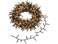 LED svetelná reťaz, 700 diód teplá biela, 8 režimov, IP44, zelený kábel, 14 m