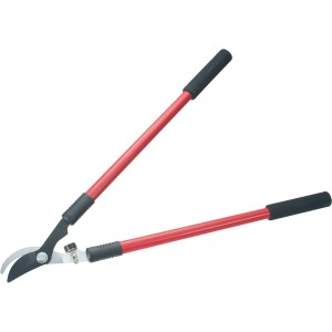 Bypassové nožnice na konáre (70 cm) s červenými rukoväťami a nepriľnavým povrchom pre záhradný strih.