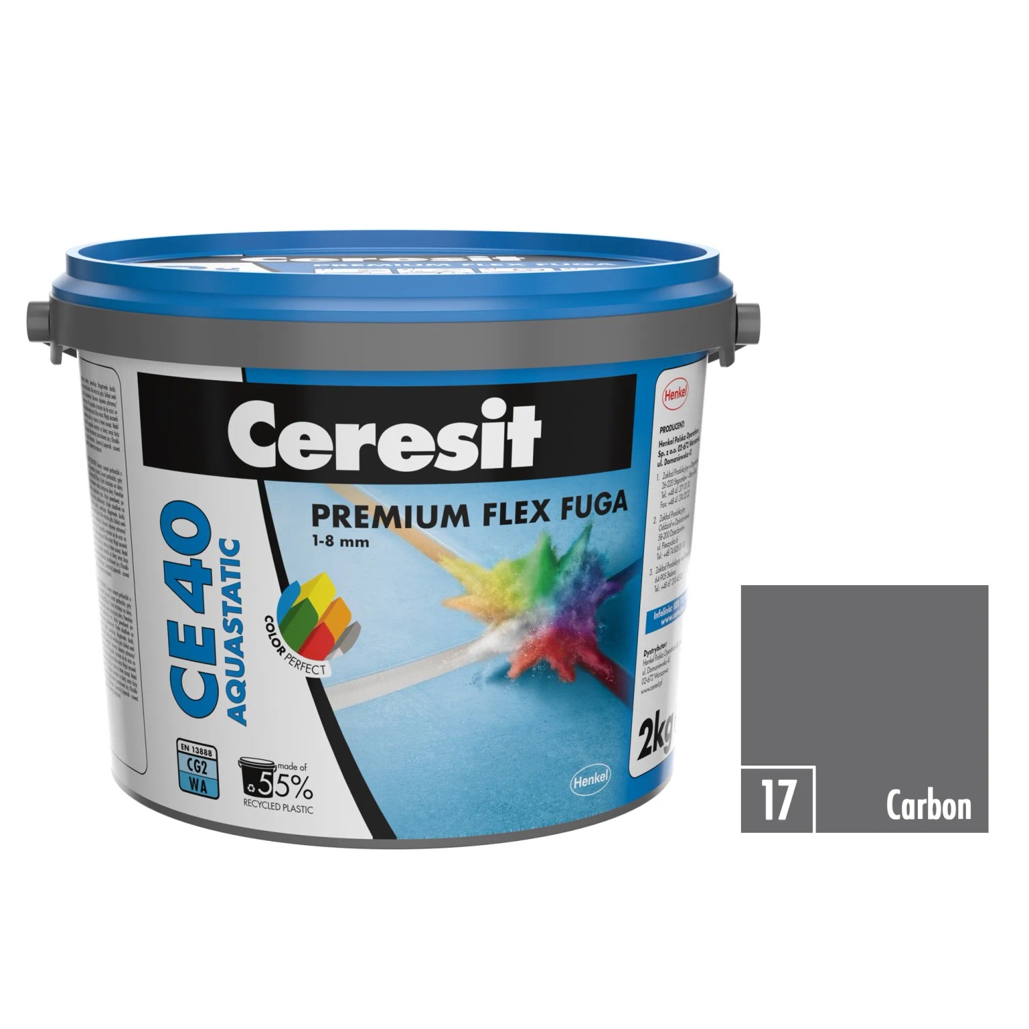 E-shop Ceresit Flexibilná škárovacia hmota CE 40 Aquastatic Carbon, 2 kg