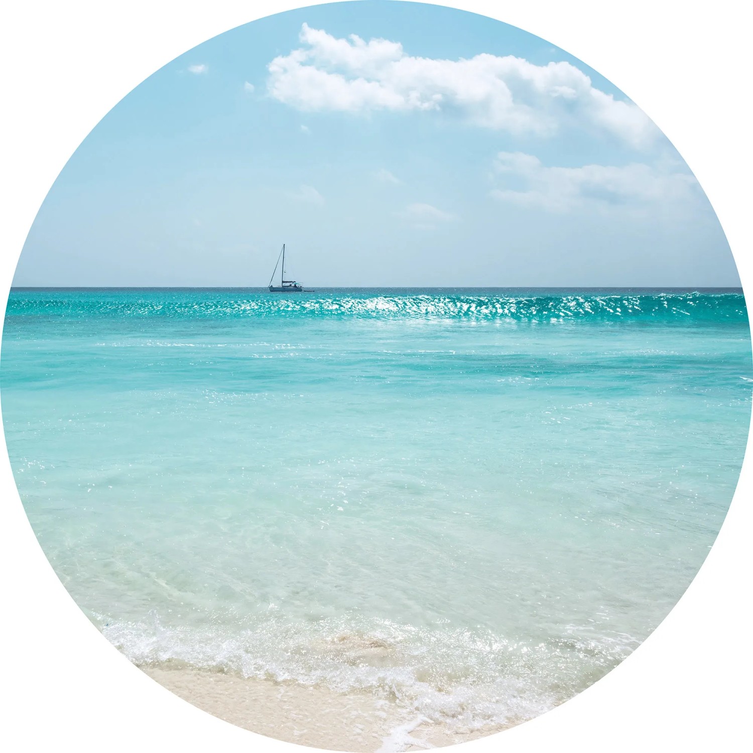 E-shop Komar Samolepiaca vliesová fototapeta Dot Lagoon pr. 125 cm