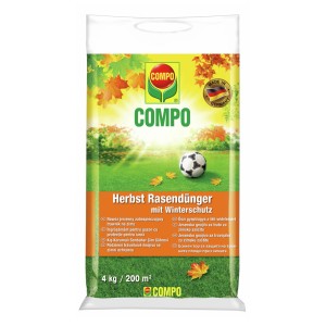 COMPO Jesenné trávnikové hnojivo so zimnou ochranou, 4kg balenie.