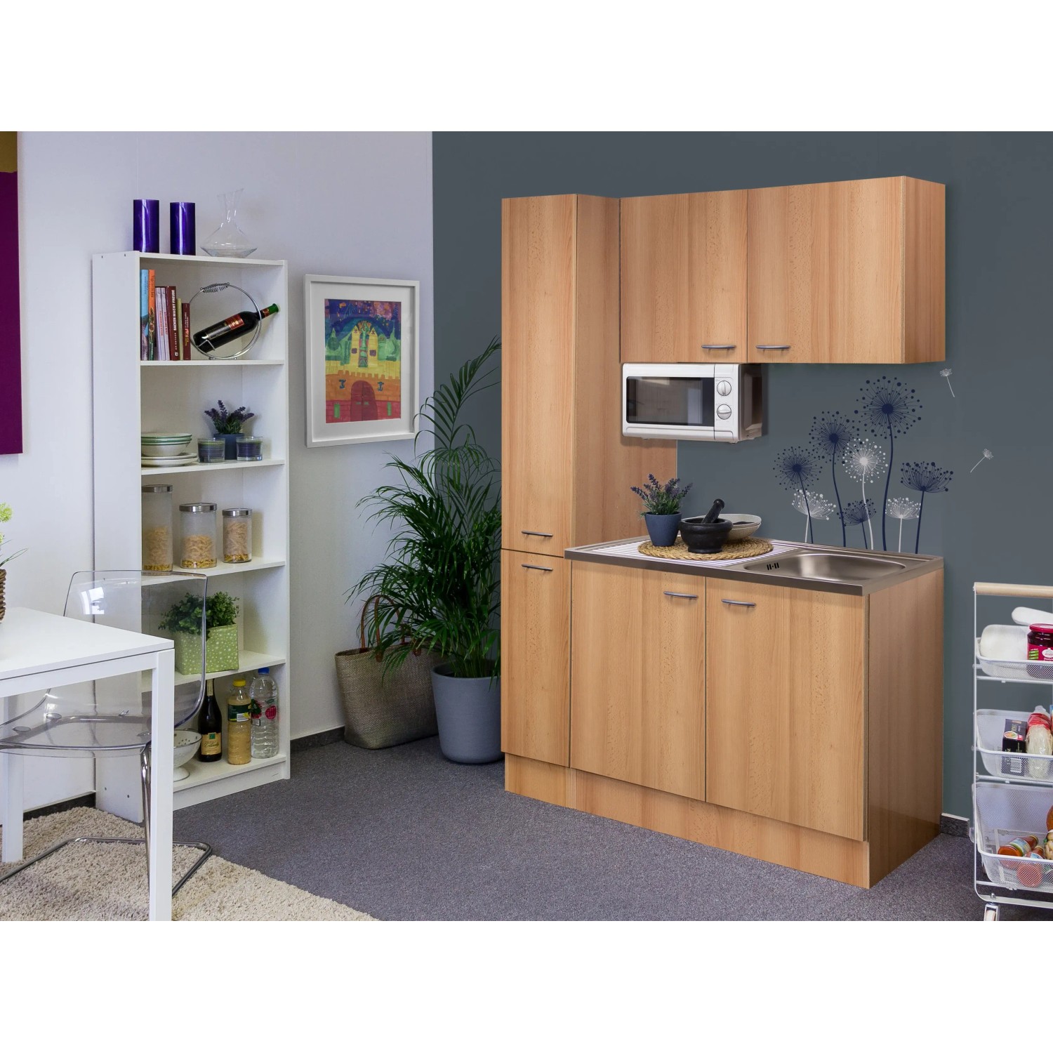 E-shop Flex-Well Kuchyňa Nano 130 cm/typ 1 - mikrovlnka