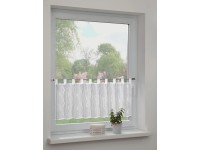 Sehlbach Vitrážová záclona s pútkami, Silver Chains, biela, 135 x 45 cm