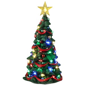 Lemax Joyful Vianočný stromček s LED svetlami a hviezdou, výška 12,3 cm.