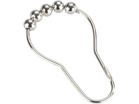 Wenko Krúžky na sprchový záves klzné, pochrómované, 12 ks, priemer. 3 cm