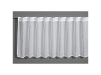 Bennetti Vitrážová záclona so skrytými pútkami, obyčajný biely, 140 x 45 cm