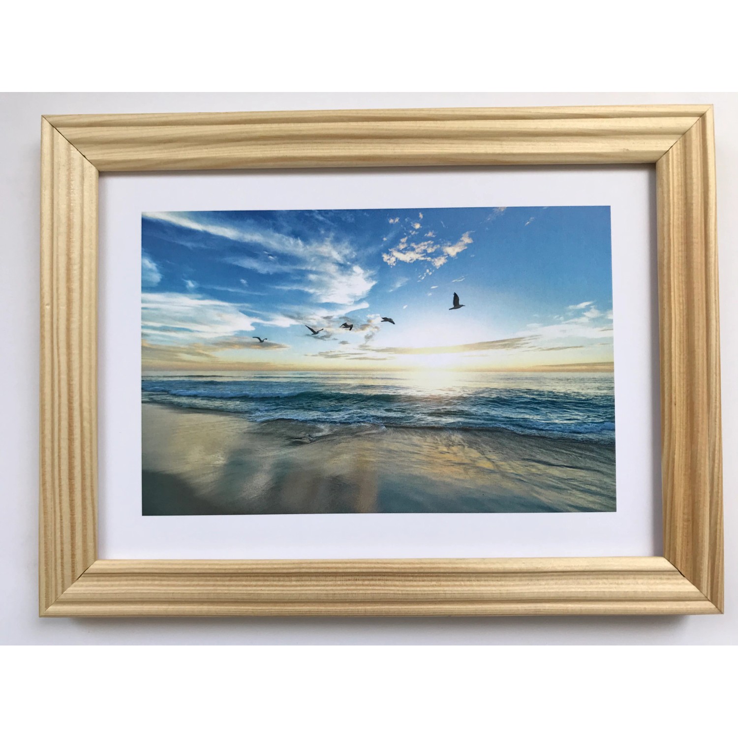 E-shop Bondecor Fotorám drevený fréza prírodný 10 x 15 cm