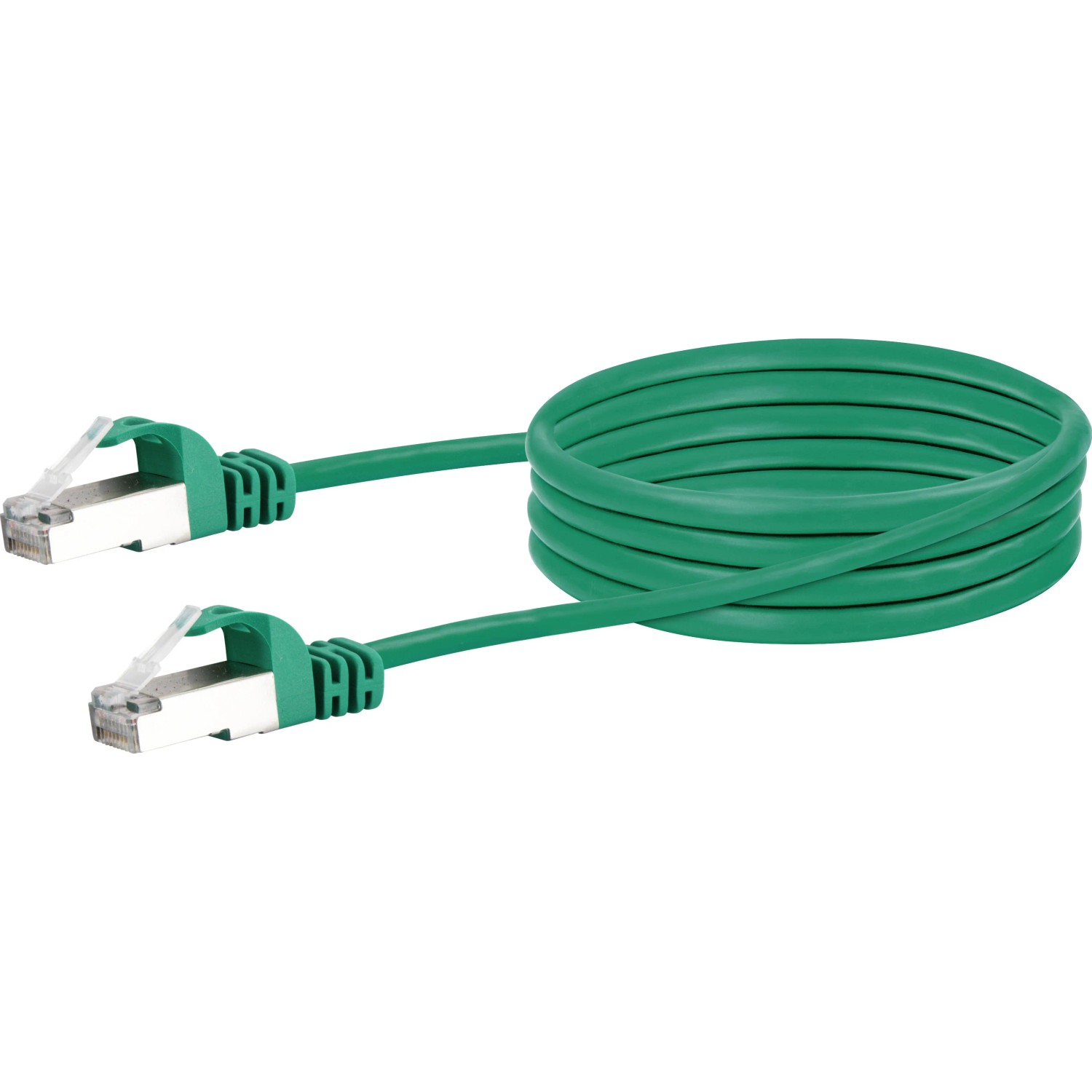 E-shop Schwaiger Sieťový kábel CAT 6 (S/FTP), zelený, 0,5 m