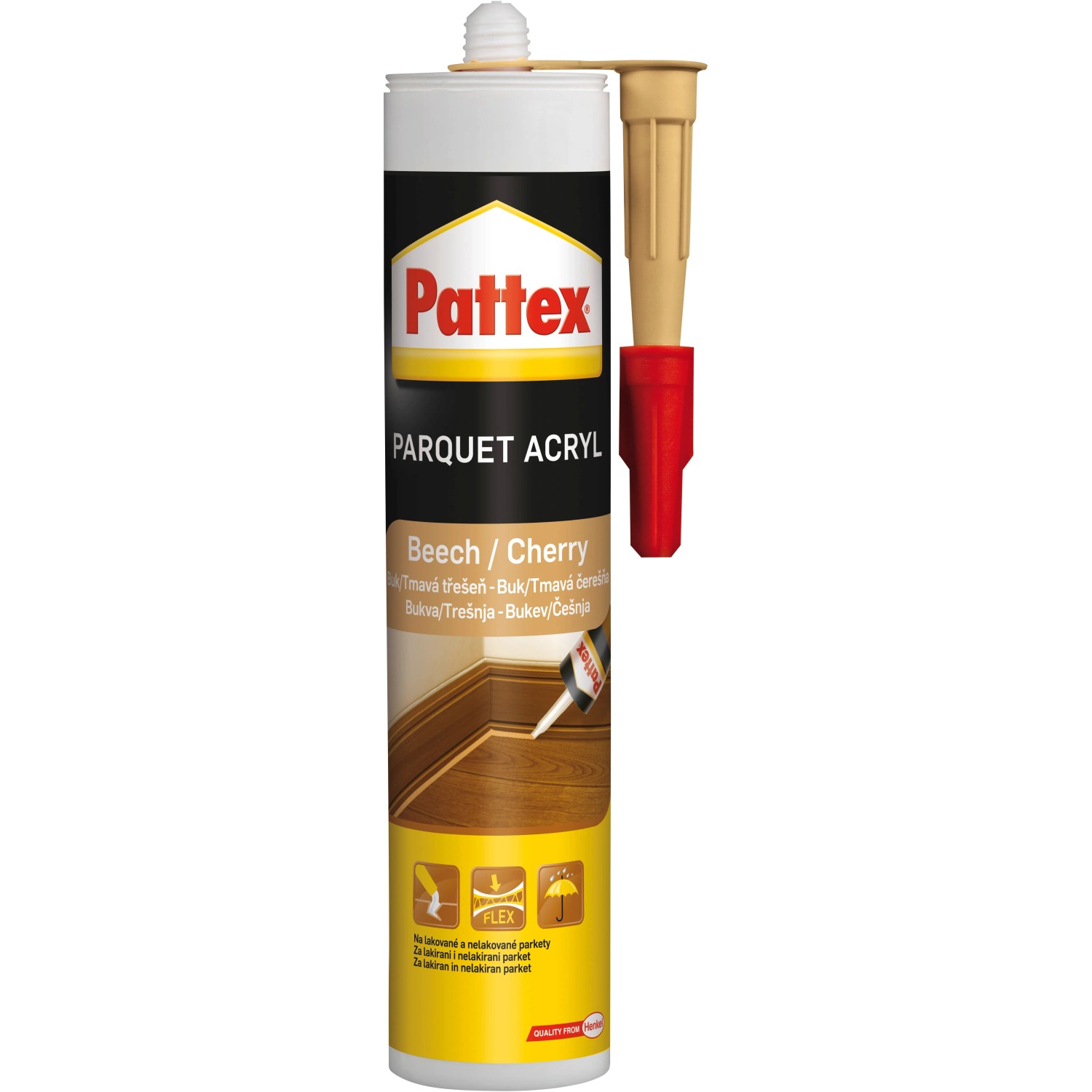 E-shop Pattex Parketový tmel buk/tmavá čerešňa, 310 ml