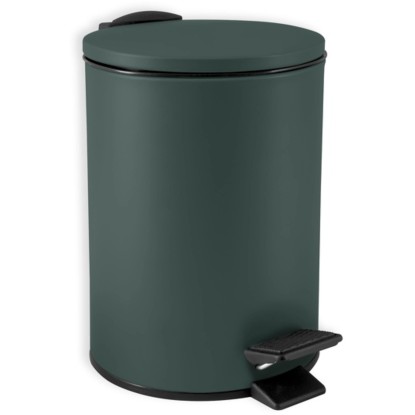 Spirella Nášľapný odpadkový kôš Adelar, tmavo zelená matná, 3 l