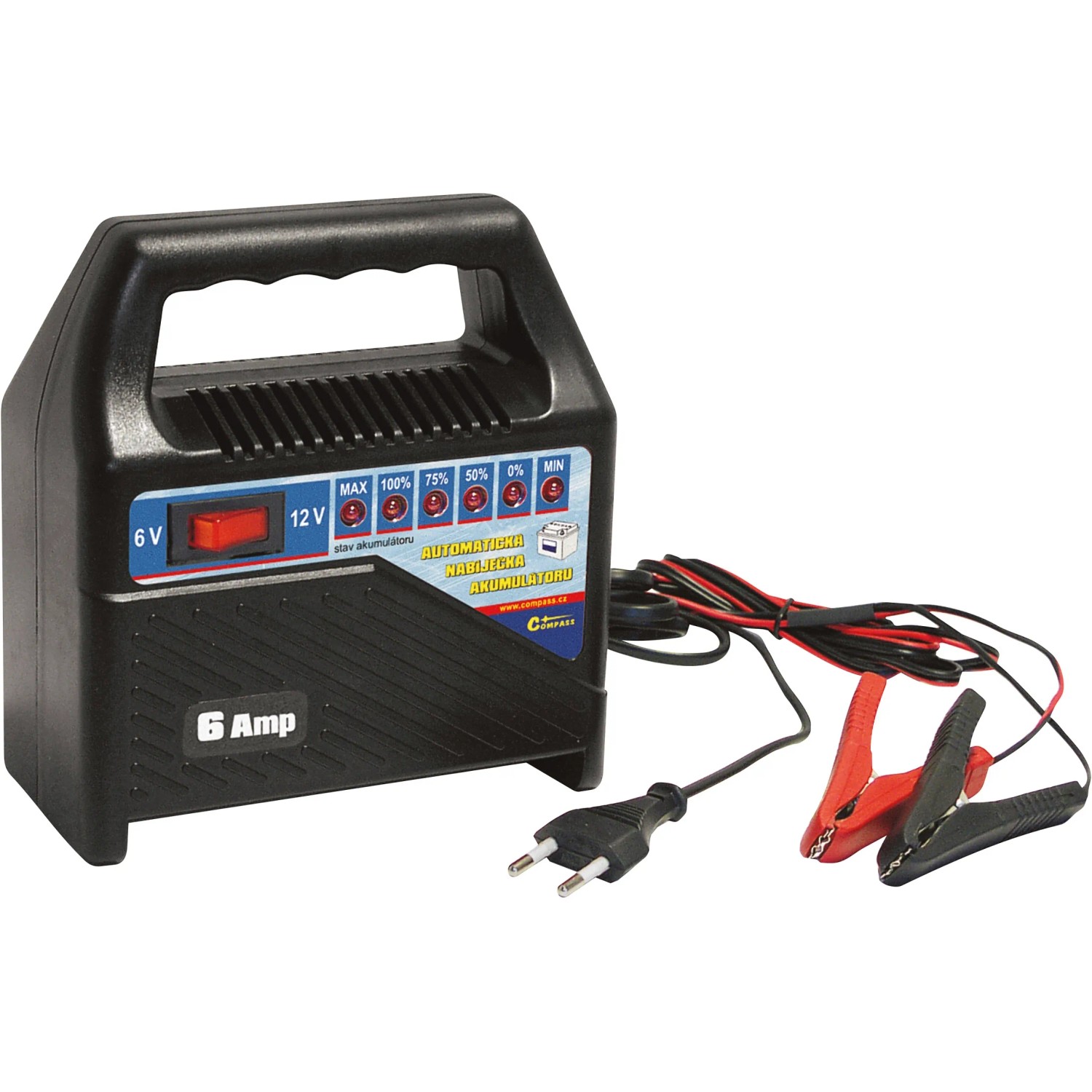 E-shop COMPASS Nabíjačka akumulátoru 6 V / 12 V 6 Amp